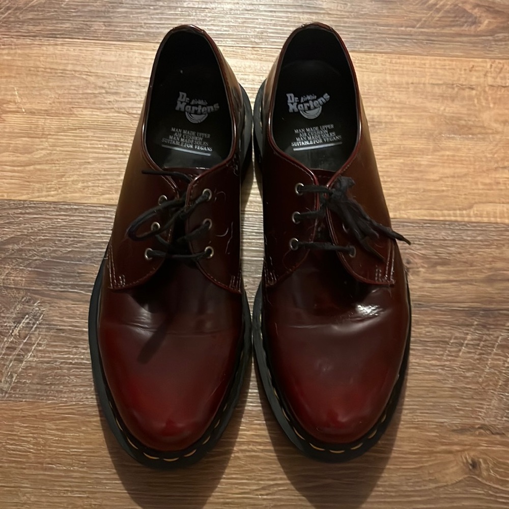 Dr. Martens vegan oxford women’s shoes in maroon